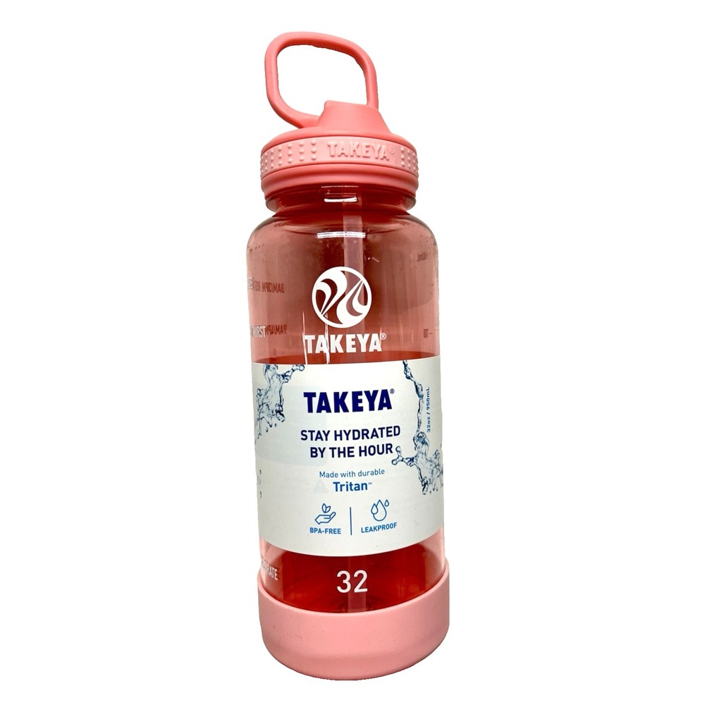 Takeya Tritan 32oz. Flutter Pink Leakproof BPA-Free Water Bottle (SH)